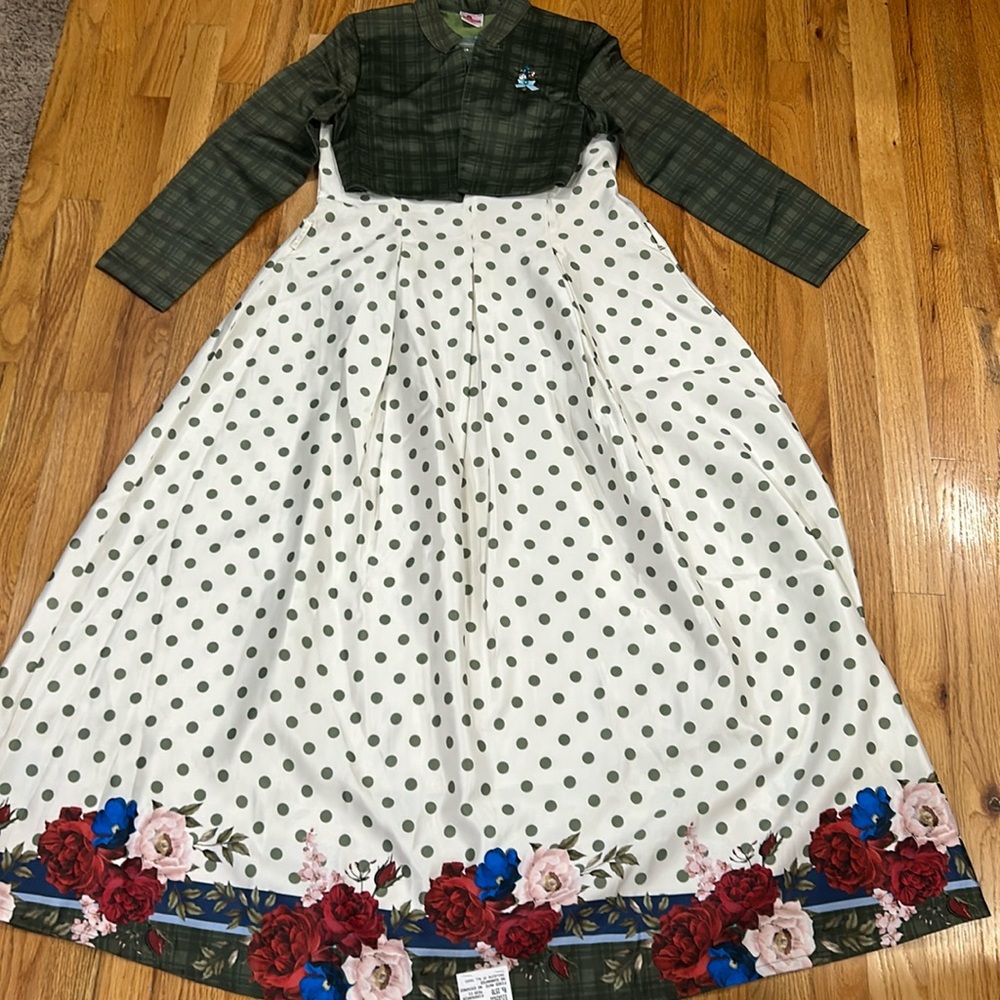 Girls Indian green long dress NWT